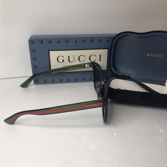 💯 - New Authentic Gucci GG0057SK 002 56 GG0057SK Unisex Sunglasses - Picture 12 of 15